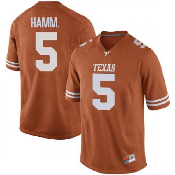 Men Texas Longhorns #5 Royce Hamm Jr. Game Player Jersey Orange